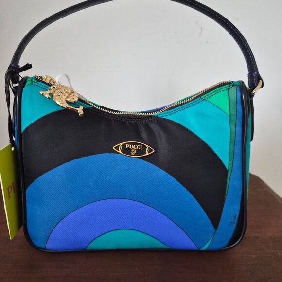 Pucci Yummy Shoulder Leather Trim Bag Multicolor - Picture 2 of 15